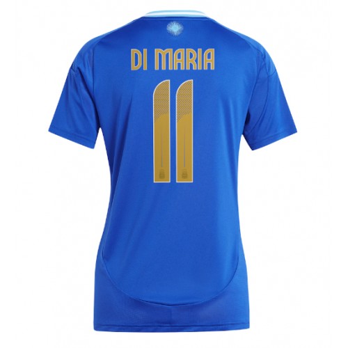 Fotballdrakt Dame Argentina Angel Di Maria #11 Bortedrakt Copa America 2024 Kortermet